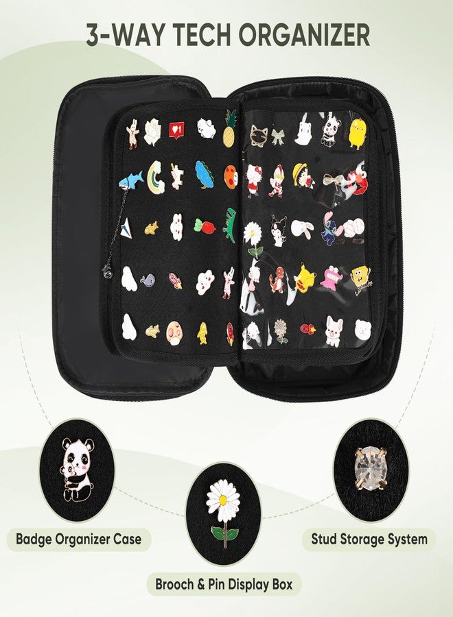 Fruobeyla Pin Display Bag, Letter PU Pin Trading Book with 8 Pages, Waterproof Enamel Pins Holder Board, Suitable as Pin Collection Display Case, J - Image 5