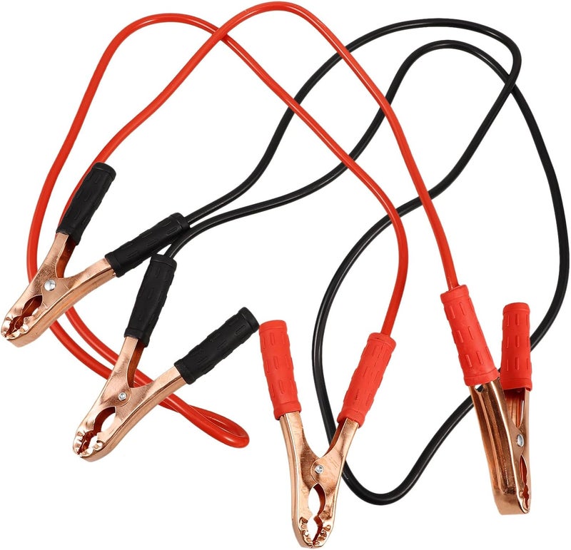Car Battery Jumper Cables Kit with Heavy Duty Battery Clips 1 Pair Black and Red Jumper Cable Clamps for Portable Car Jump Starter - Image 1