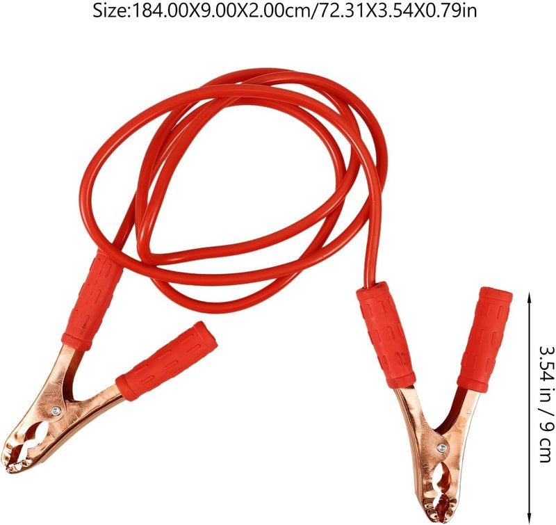 Car Battery Jumper Cables Kit with Heavy Duty Battery Clips 1 Pair Black and Red Jumper Cable Clamps for Portable Car Jump Starter - Image 2