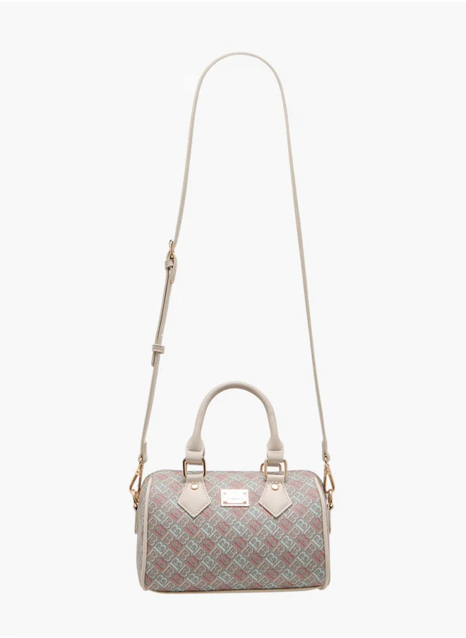 فلورا بيلا من شو إكسبرس Women's Monogram Print Duffel Bag with Double Handles and Zip Closure