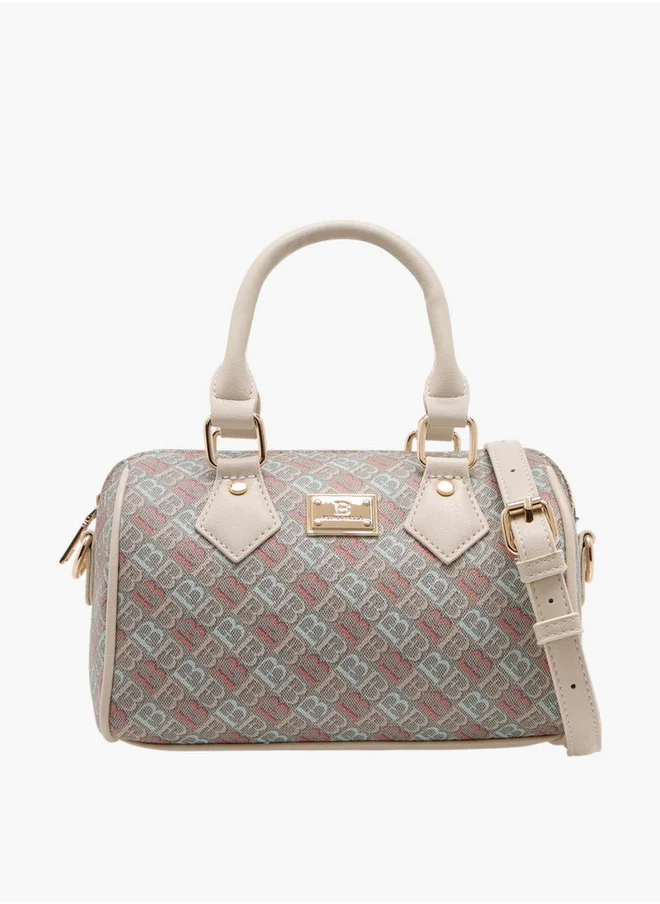 فلورا بيلا من شو إكسبرس Women's Monogram Print Duffel Bag with Double Handles and Zip Closure