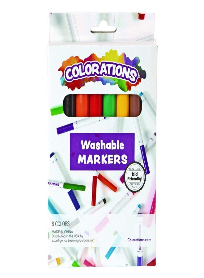 Colorations Classic Markers, Conical Tip, 8 Bold Colors, Coloring, Paper, Posters, Drawing, Bold Colors, Home, Classroom, School Supplies, Art Supplies, Craft Projects, Children, Gift, Assorted Set - Image 1