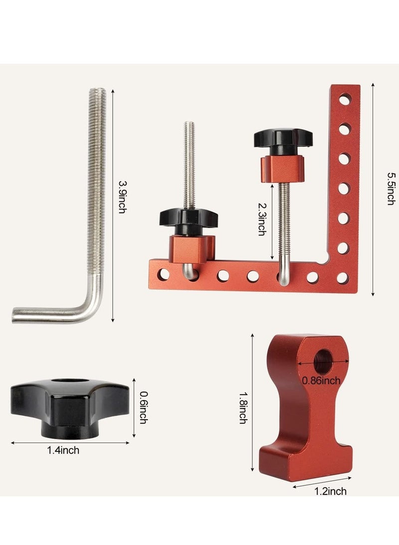 SYOSI 90 Degree Positioning Clip, Square Aluminum Alloy Right Angle Clip Fixing Tool, Corner Clip Cabinet Clip Suitable for Woodworking, Project Lovers, Cabinet, Drawer, Photo Frame 2 Pcs - Image 5