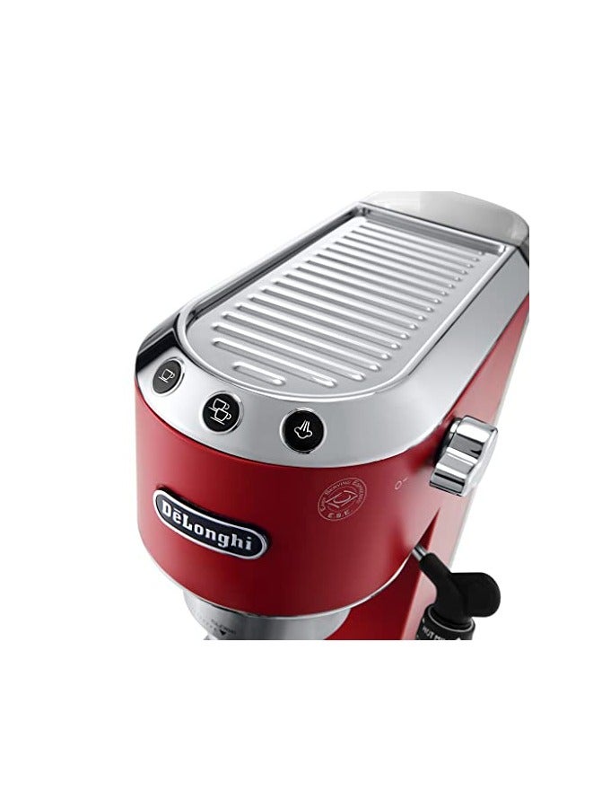 De'Longhi Dedica Style Pump Espresso Machine (Bundle) 1.1 L 1350 W EC685.R+KG79 Red + Black - Image 3