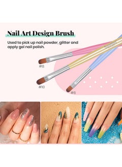 beetles Gel Polish Beetles Gel Nail Brush, 7Pcs Nail Art Brushes, Nail Art Tips Nail Brushes for Nail Art Nail Painting Brush Pen Set for Home and Salon Use Decoration  - Image 3