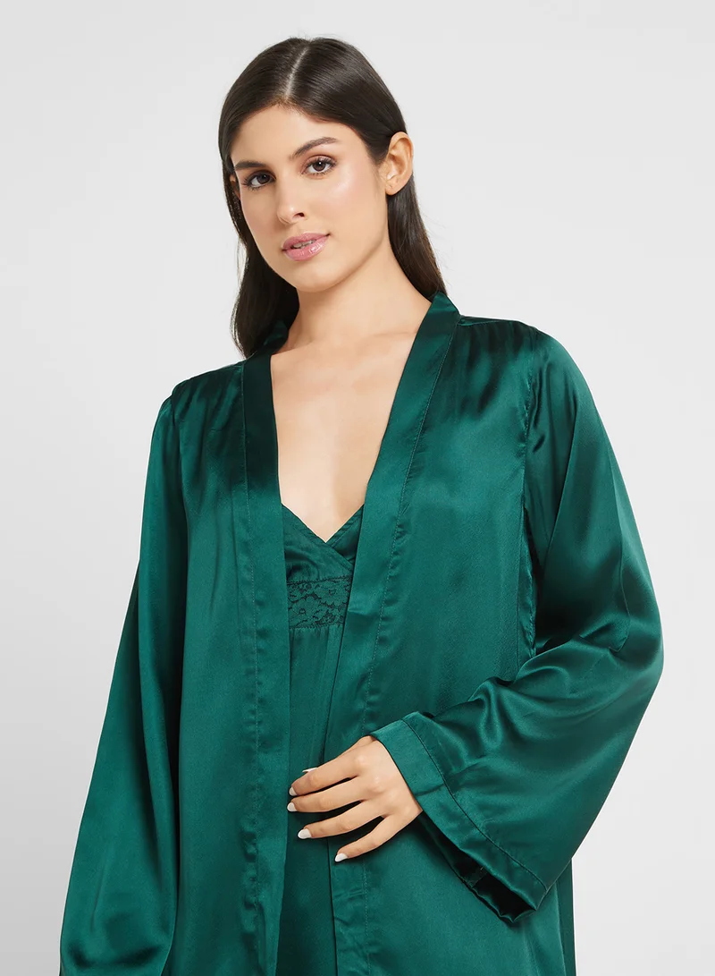 Khizana Night Slip Dress With Robe