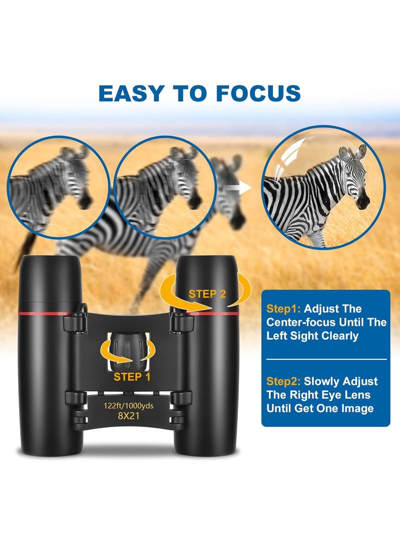 Compact Lightweight Folding Binoculars for Adults and Kids Portable Waterproof for Bird Watching Travel Theater Opera Concert Hiking Tourism - Image 5