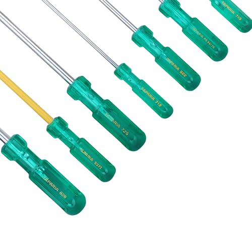 TAPARIA 1013 Hanging Pouch Screw Driver Kit (Set of 8), green & chrome, 8 screw driver 713, 922, 725, 828, 912, 712, 937, p5 861 75 - Image 2