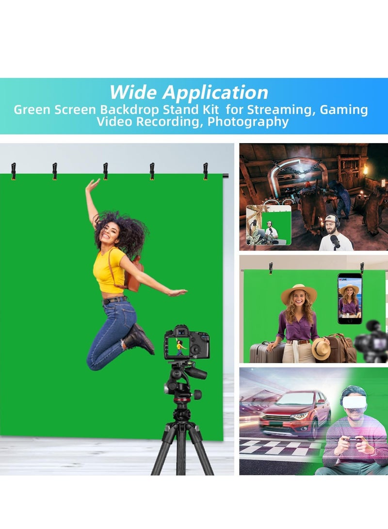 GUDOO ​​ستارة خضراء احترافية للتصوير والبث 200x200 سم - مع حامل قابل للطي وحقيبة حمل - مثالية لاستوديوهات اليوتيوب والزووم والستريمينغ​​ - Image 2