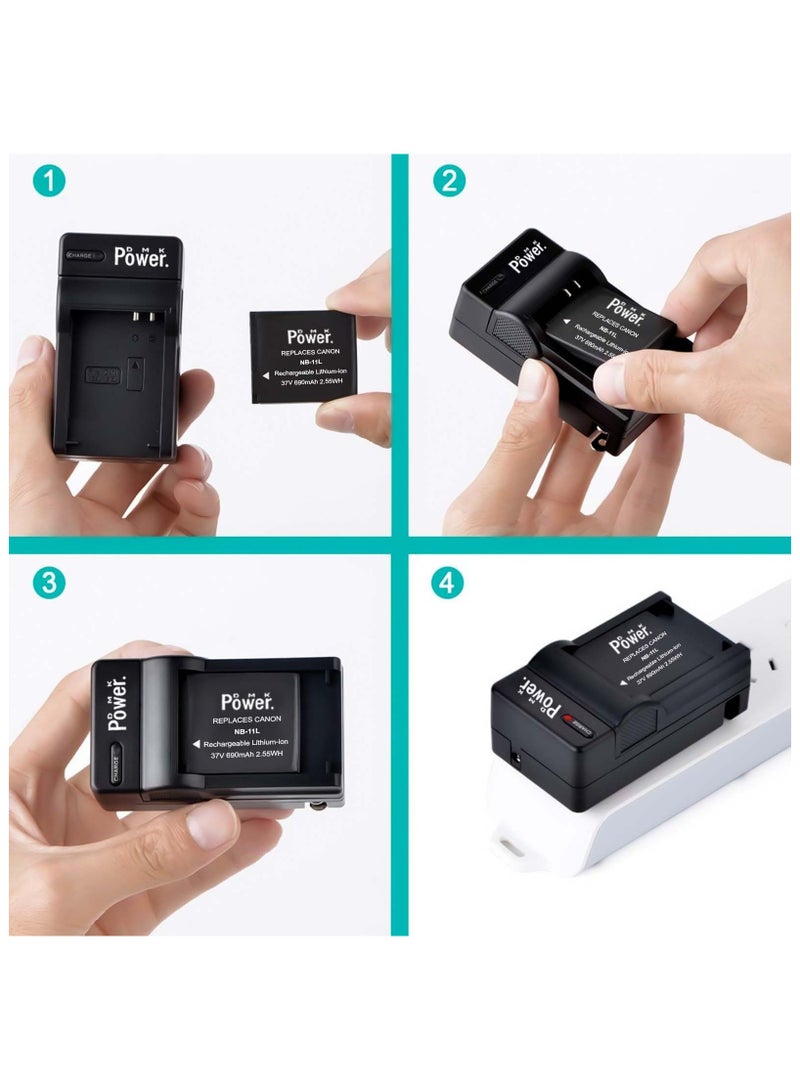 DMK Power EN-EL9 Battery Charger TC600E Compatible with NIKON D40 D40X D60 D3000 D5000 Cameras - Image 2