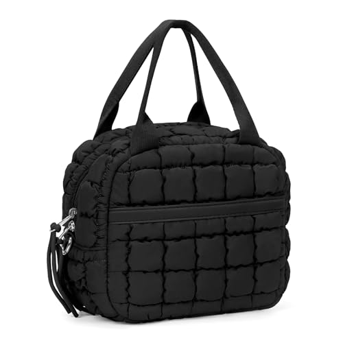 BBIQI Quilted Puffer Lunch Bag for Women Cute Insulated Lunch Box Reusable Lunch Cooler Tote for Work Picnic Travel - Image 1