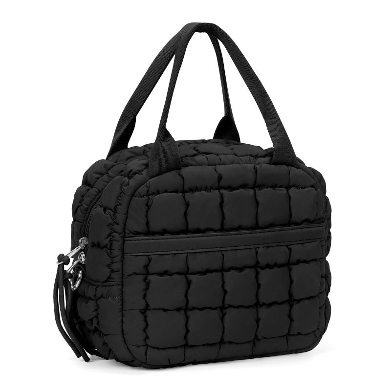 BBIQI Quilted Puffer Lunch Bag for Women Cute Insulated Lunch Box Reusable Lunch Cooler Tote for Work Picnic Travel - Image 2