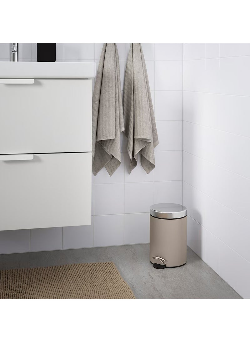 Stainless Steel Waste Bin with Lid And Pedal Beige 3-L, Garbage Bin Used For Home, Office, Room, Kitchen, Bathroom  - Image 2