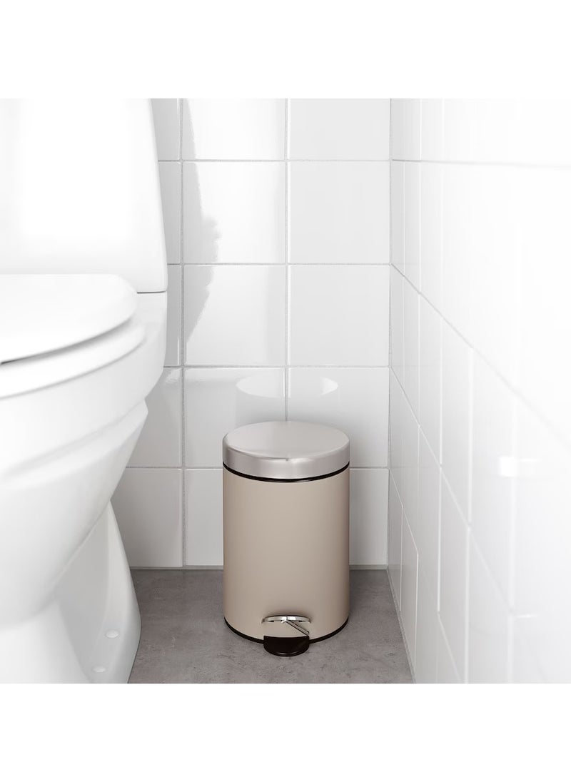 Stainless Steel Waste Bin with Lid And Pedal Beige 3-L, Garbage Bin Used For Home, Office, Room, Kitchen, Bathroom  - Image 3