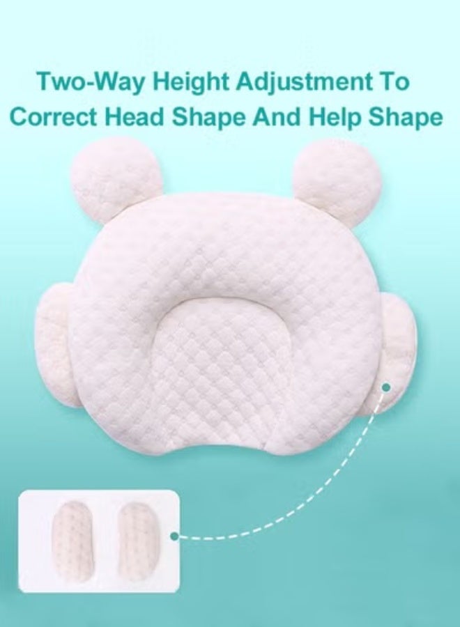 Baby Pillow - Infant Head Support Pillows Soft Baby Nursery Pillows Unisex Newborn Head Shaping Pillow Support Head Sleep Pillows - Image 4