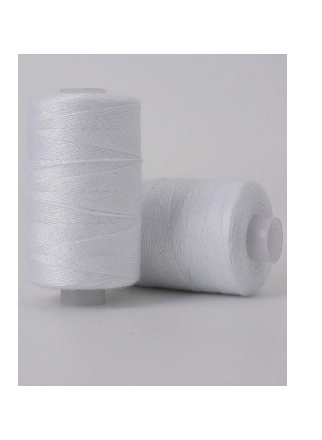 2 Pieces  White Sewing Thread All Purpose Thread for Sewing Machines Quilting & DIY, 500 Yards - Image 2
