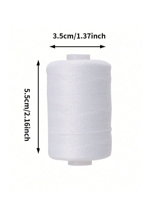 2 Pieces  White Sewing Thread All Purpose Thread for Sewing Machines Quilting & DIY, 500 Yards - Image 3