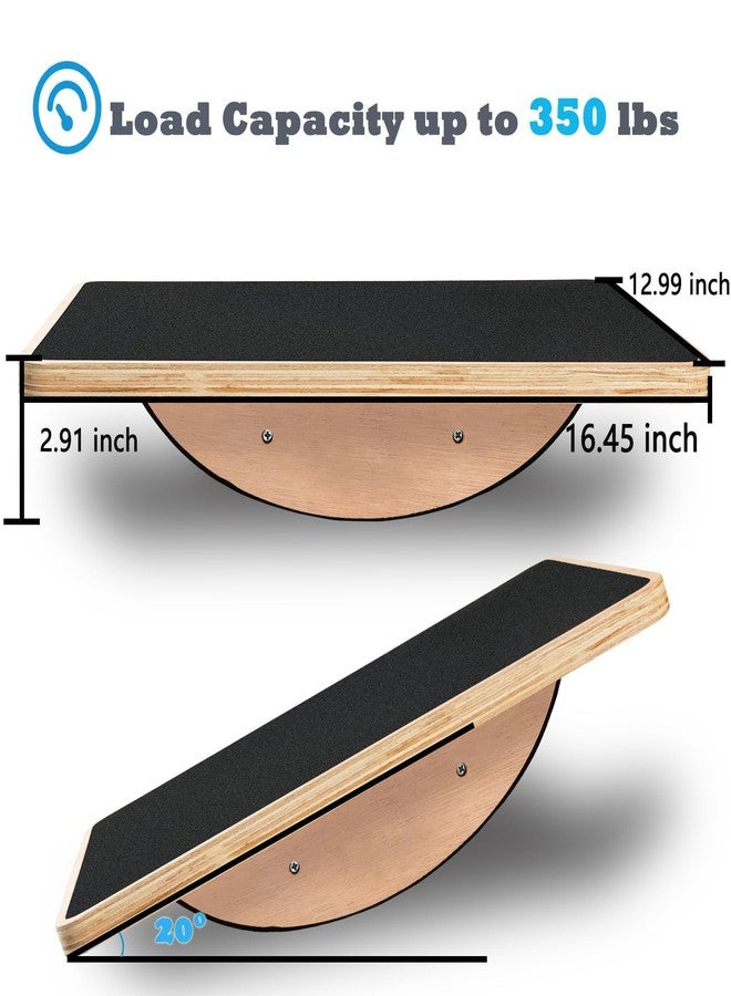VANKUTL Balance Board Wobble Board Balance Boards for Adults Anti-Slip Wood Balance Board for Physical Therapy & Core Strength, Ideal Balance Board for Standing Desk with Ankle Support - Image 3