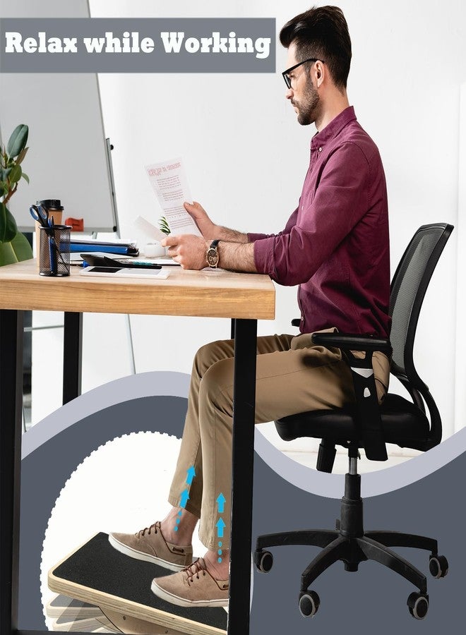 VANKUTL Balance Board Wobble Board Balance Boards for Adults Anti-Slip Wood Balance Board for Physical Therapy & Core Strength, Ideal Balance Board for Standing Desk with Ankle Support - Image 4