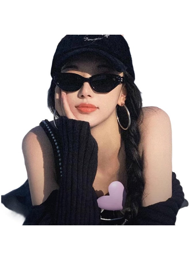 Boshide Sunglasses, Cat Eye Glasses, High-End Gm Sunglasses For Women And Men, Black Frame With Gray Lenses - Image 3