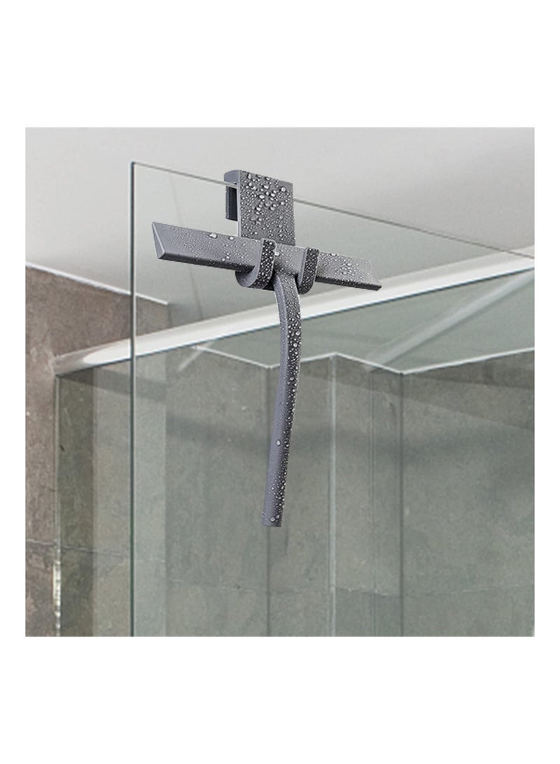 NIBEMINENT Bathroom Squeegee, Silicone Shower Squeegee Window with Hanging Hook Screen Wiper Cleaner for Cleaning - Image 1
