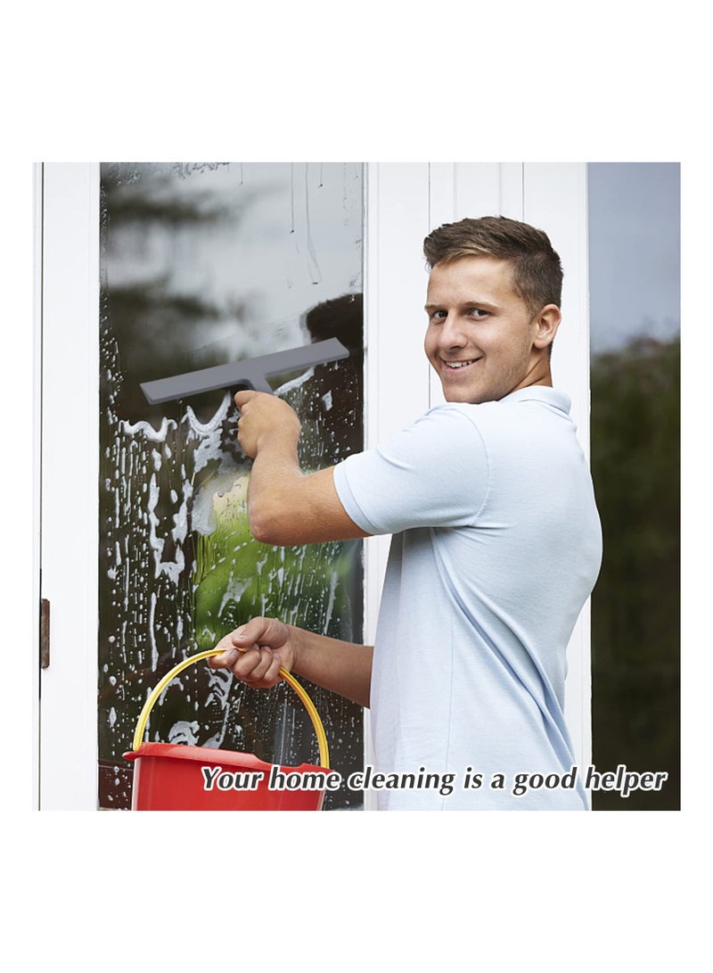 NIBEMINENT Bathroom Squeegee, Silicone Shower Squeegee Window with Hanging Hook Screen Wiper Cleaner for Cleaning - Image 5