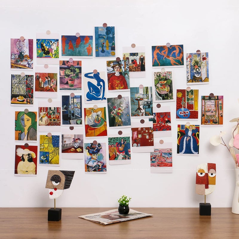EDENMS Henri Matisse Art Postcards, Famous Painting Abstract Art Post Cards Bulk Pack(30 Pack), Vintage Aesthetic Photo Collage Kit, Postcards Poster for School Students Teacher Thank You Note Cards - Image 2
