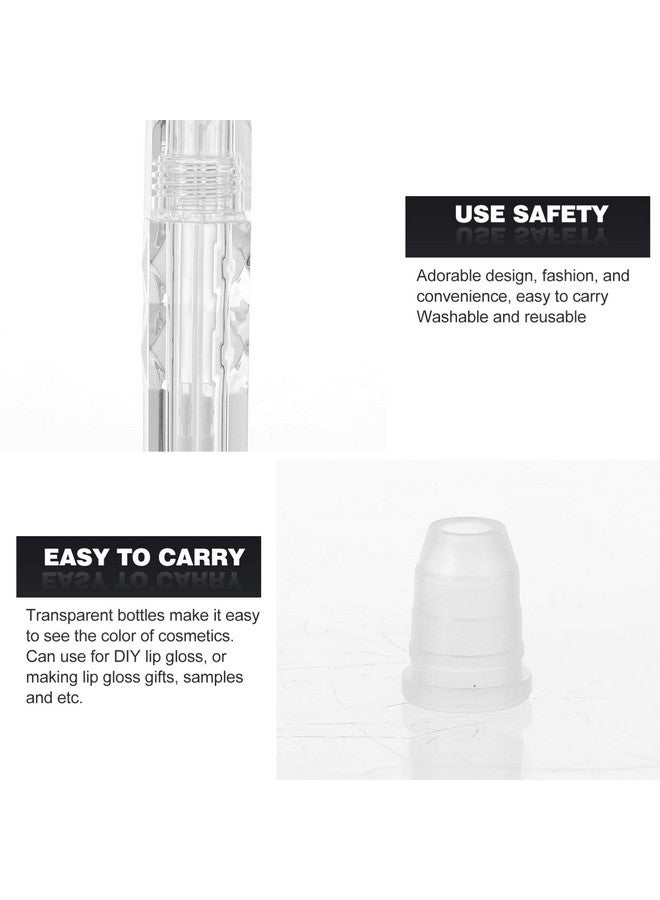 Beaupretty Clear Gloss Lip Gloss 5Pcs Empty Lip Gloss Tubes Diamond Plastic Lip Gloss Bottle Containers Clear Refillable Lipstick Lip Balm Bottles Diy Liquid Eyeliner Tubes Sample Containers - Image 4