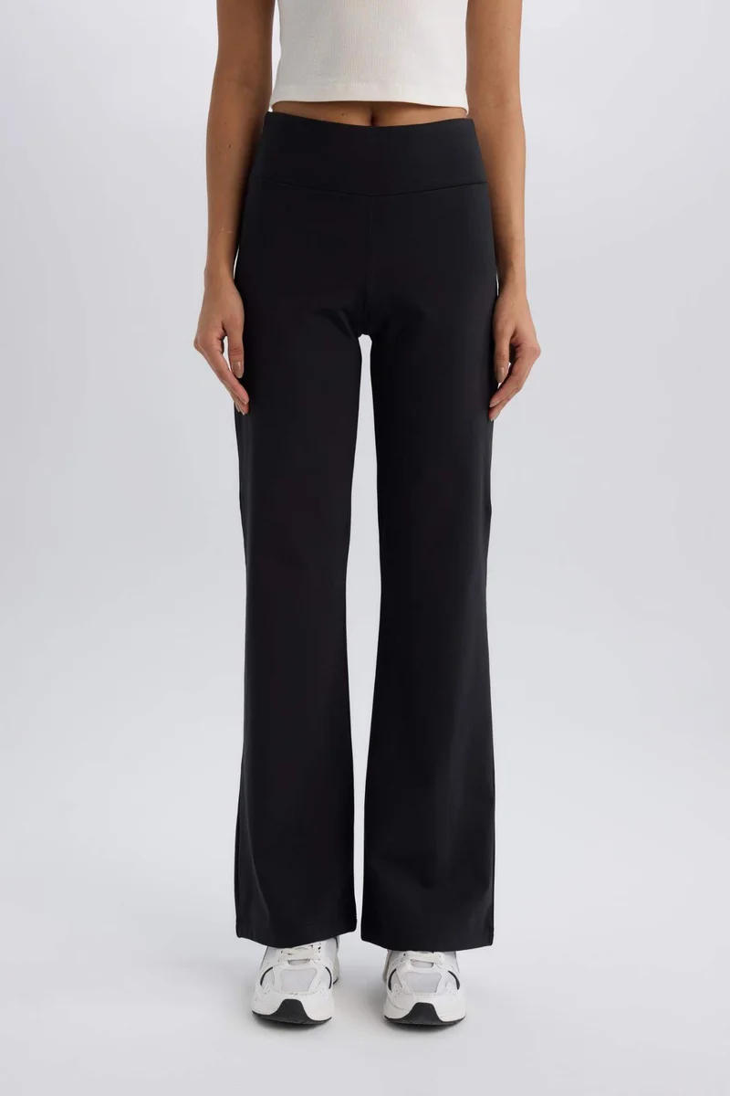 Defacto  DeFactoFit Standard Fit Wide Leg Skuba Fabric Sweatpants for Women | Best Price UAE