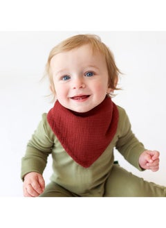 Konssy Konssy Muslin Baby Bibs 10 Pack Baby Bandana Drool Bibs 100% Cotton for Unisex Boys Girls,10 Solid Colors Set for Teething Drooling  - Image 3