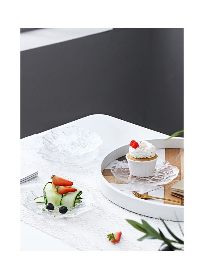 4-Piece Glass Plates Clear 15x2.7cm - Image 2