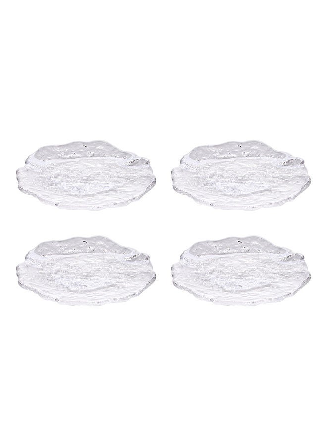 4-Piece Glass Plates Clear 15x2.7cm - Image 1