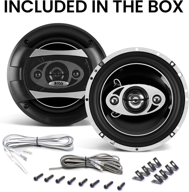 BOSS Audio Systems P65.4C Phantom Series 6.5" Car Door Speakers - 400 Watts Max, 4 Way, Full Range, Tweeters, Coaxial, Sold in Pairs - Image 5