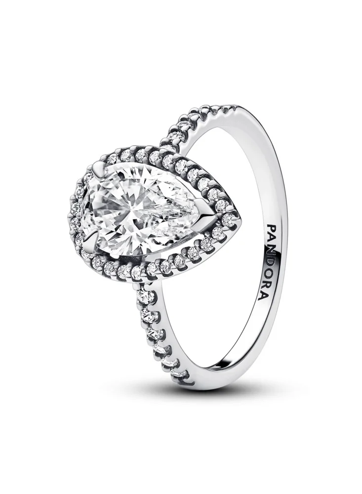 PANDORA Sparkling Pear Halo Ring