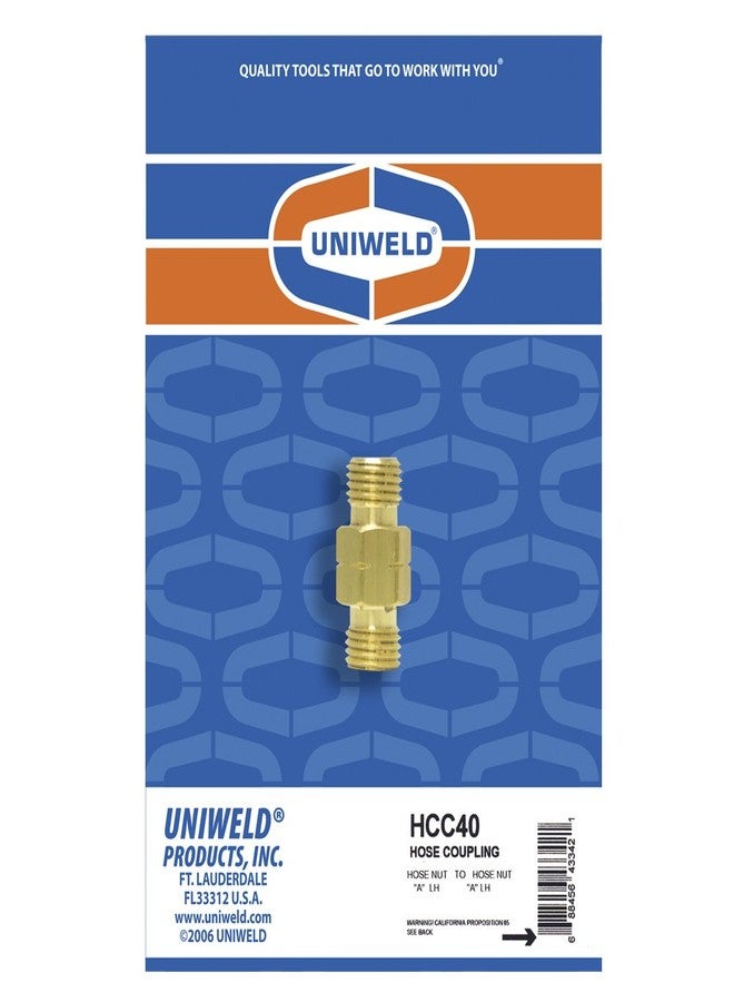 يونيويلد وصلة خرطوم نحاسية Uniweld HCC40 من "A" LH إلى "A" LH - Image 4