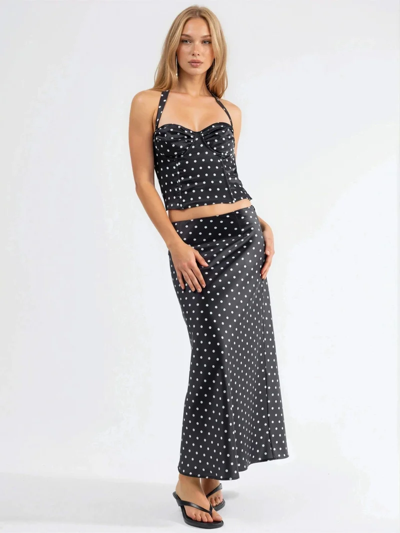 HICCUP Polka Dot Maxi Skirt