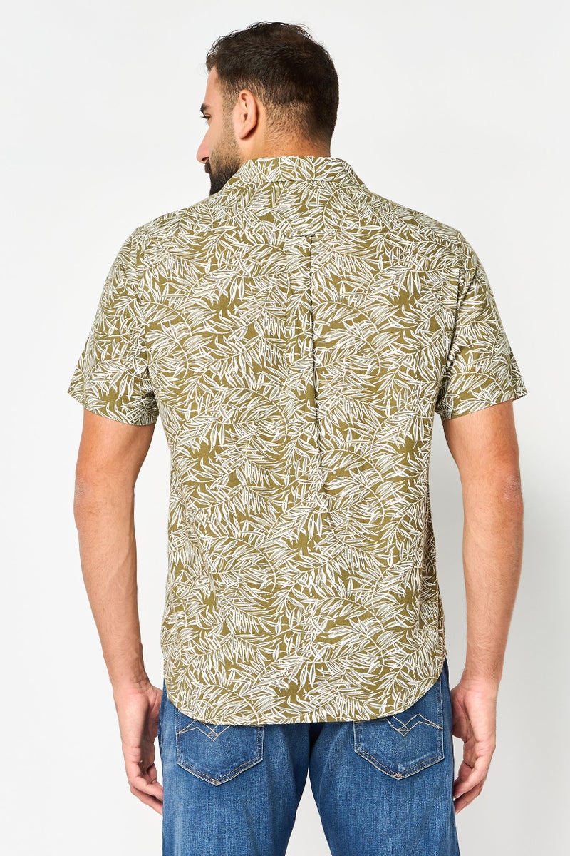 GANT Men Regular Fit Short Sleeve Allover Print Casual Shirt, Multicolor - Image 4