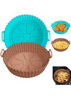DUXAA DUXAA 2 Pcs Air Fryer Silicone Liners4QT Reusable Heat Resistant Liners for 3 to 5 QT Air Fryer Inserts for Oven Microwave Accessories 