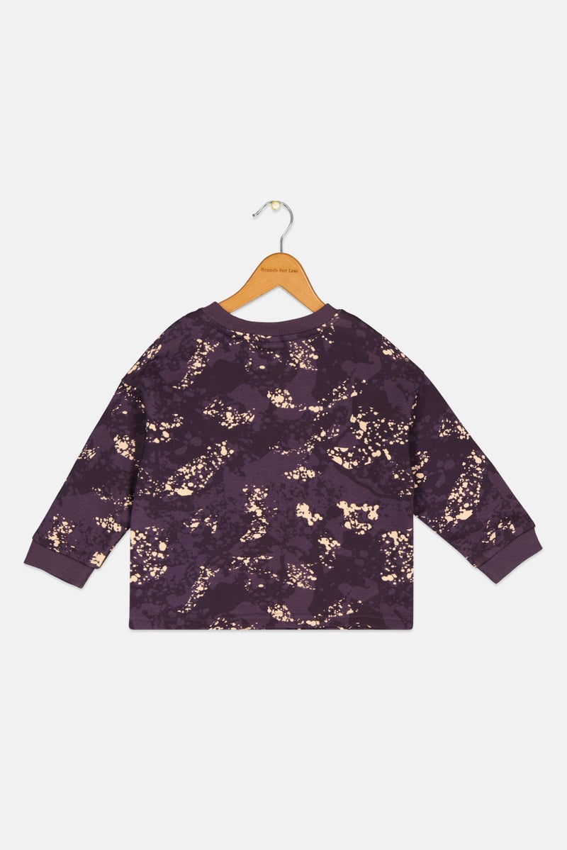 PUMA سويت شيرت خارجي مموه للفتيات الصغيرات، متعدد الألوان - Image 2