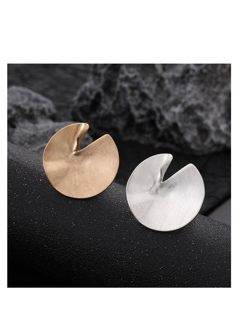 Versatile European and American exaggerated and grand brushed ring