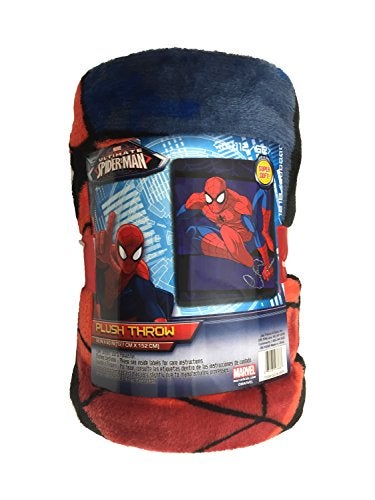 Jay Franco Plush Throw Blanket 46 x 60 Inches Kids Hero Soft Cozy Fleece Throw for Bedroom Couch Dcor Official Licensed Product Blue Spiderman - Image 3