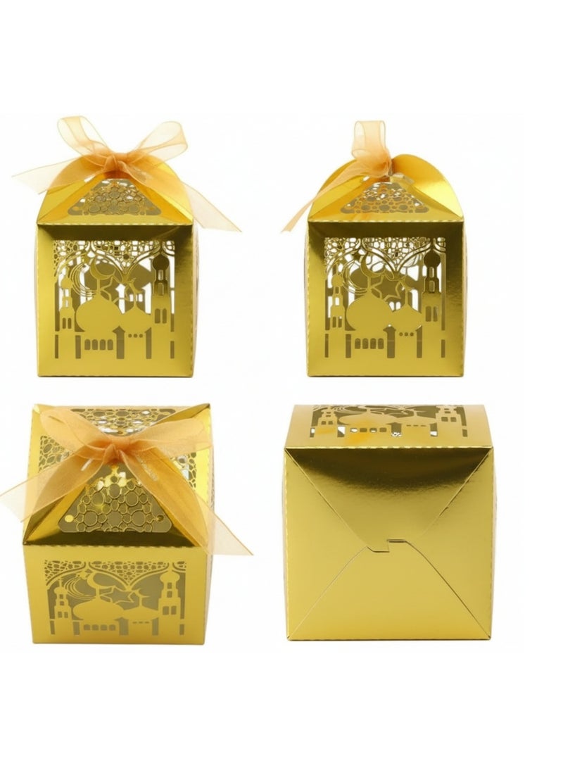 Dailychic 24pcs Ramadan Candy Box, 5 * 5 * 7CM Small Gift Box for Presents, Treat Box With Ribbon for Candy Chocolate Party Favors - Image 5