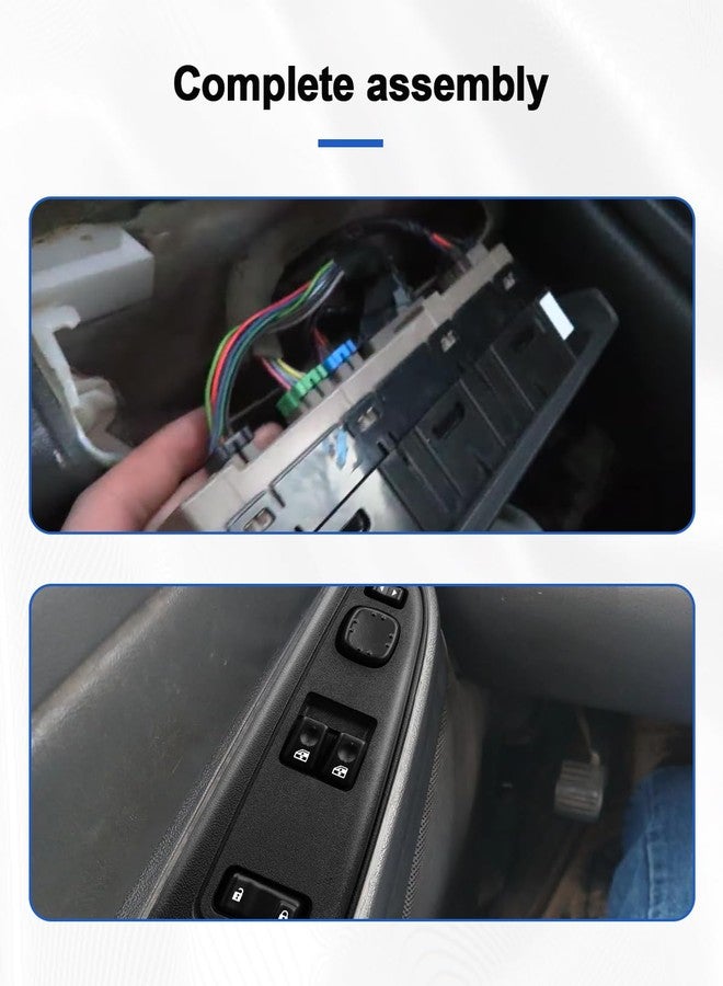 AUGREX 15883318 Master Power Window Switch Bezel Front Driver Side Fit For Chevy Silverado 1500/2500/3500 & GMC Sierra 1500/2500/3500 2003-2007 920-023 DWS-226 10398563 Replacement 15 111 2 970 - Image 5