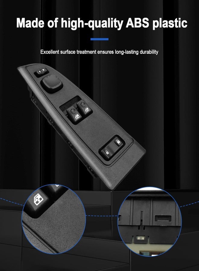 AUGREX 15883318 Master Power Window Switch Bezel Front Driver Side Fit For Chevy Silverado 1500/2500/3500 & GMC Sierra 1500/2500/3500 2003-2007 920-023 DWS-226 10398563 Replacement 15 111 2 970 - Image 4