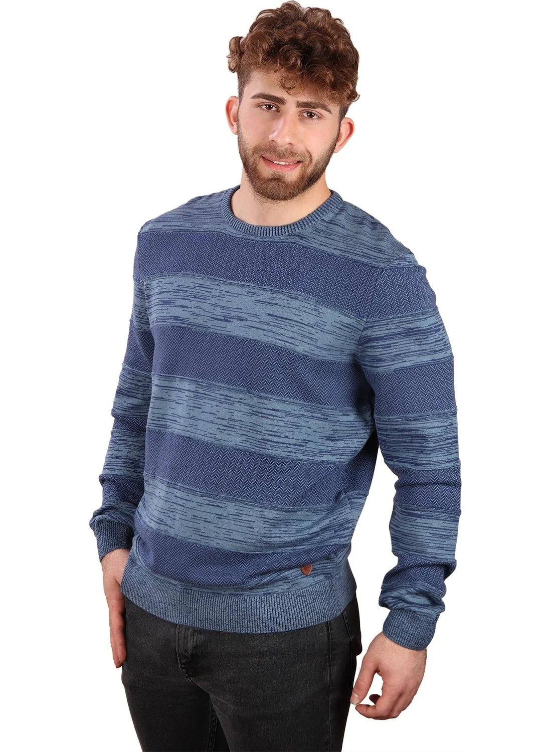 Alexander Gardi Crew Neck Striped Sweater