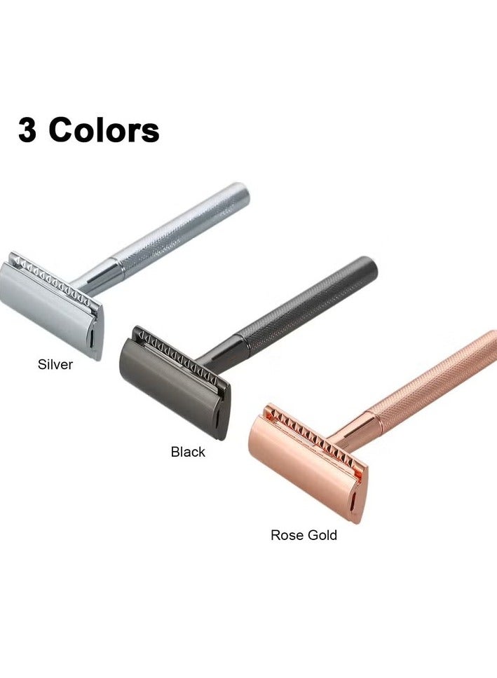 أوريتي شفرة حلاقة مزدوجة الحافة من الفولاذ المقاوم للصدأ باللون الذهبي الوردي 13.4 × 4 × 6.5 سم - Image 5