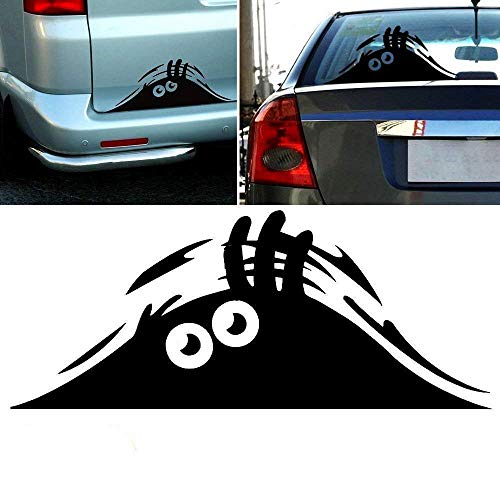 WANBY Black Monster Peeking Sticker Decal (3 Pcs) for Car, Window, Laptop, Ipad, Wall, Car Truck Motorcycle, Indoor Use - Image 2