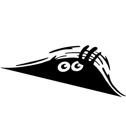 WANBY Black Monster Peeking Sticker Decal (3 Pcs) for Car, Window, Laptop, Ipad, Wall, Car Truck Motorcycle, Indoor Use - Image 1