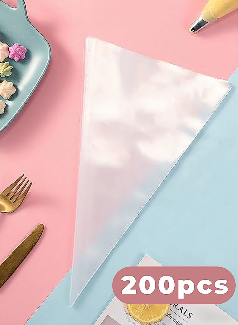 200 Pcs Disposable Piping Bags, Anti Burst Pastry Bags - Icing Piping Bags for Frosting - Ideal for Cakes and Cookies Decoration - Image 1