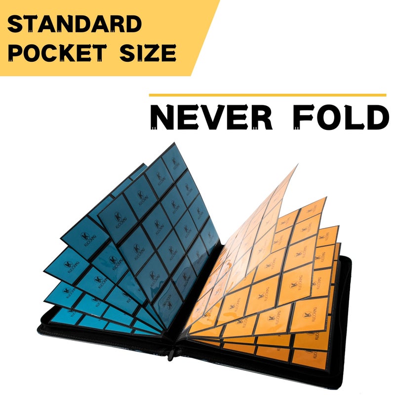 KUOOKING 1000+ Pockets Trading Card Binder, 16-Pocket Card Ablum Compatible with MTG,Sports Cards & Other Standard Size Trading Cards (Black) - Image 2